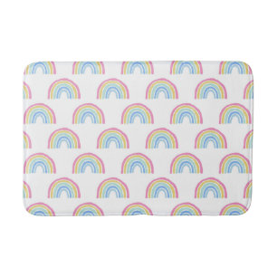 Pastel Rainbow-patroon Badmat