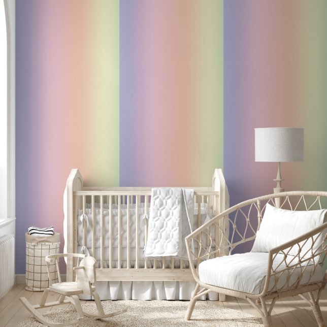 Pastel Rainbow-patroon Behang (Kinderen)