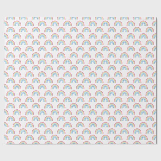 Pastel Rainbow-patroon Cadeaupapier (Vlak)