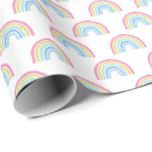 Pastel Rainbow-patroon Cadeaupapier (Rol Hoek)