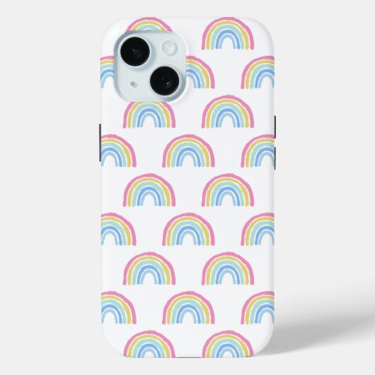 Pastel Rainbow-patroon Case-Mate iPhone Case (Achterkant)