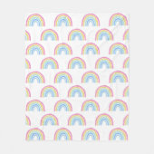 Pastel Rainbow-patroon Fleece Deken (Voorkant)