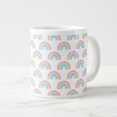 Pastel Rainbow-patroon Grote Koffiekop (Voorkant rechts)