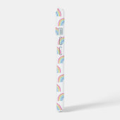 Pastel Rainbow-patroon iPhone 15 Case (Linkerkant)