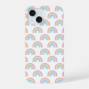 Pastel Rainbow-patroon iPhone 15 Case