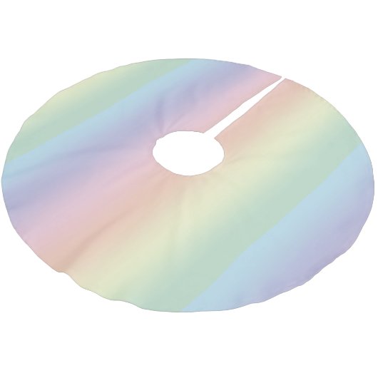 Pastel Rainbow-patroon Kerstboom Rok (Gekanteld)