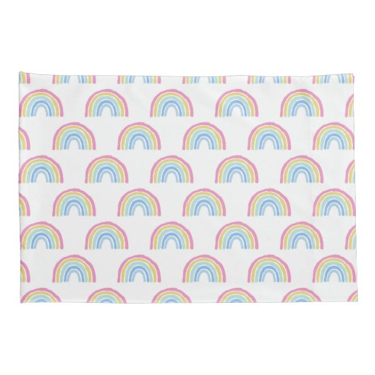 Pastel Rainbow-patroon Kussensloop (Achterkant-Rechts)