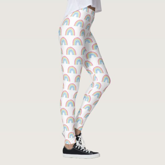 Pastel Rainbow-patroon Leggings (Rechts)