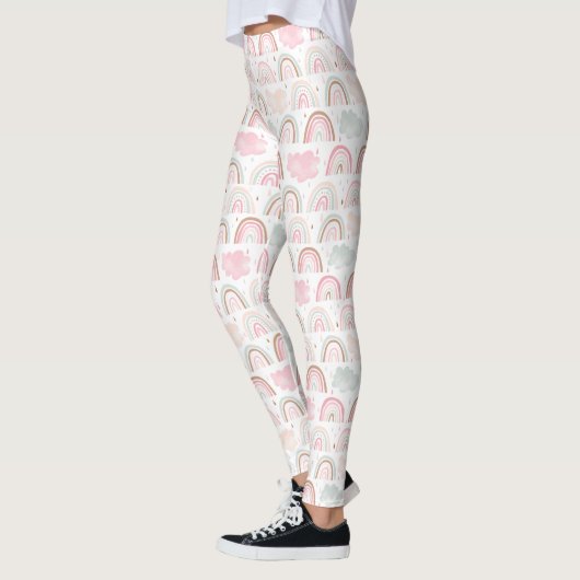 Pastel Rainbow-patroon Leggings (Links)