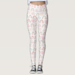 Pastel Rainbow-patroon Leggings<br><div class="desc">Cute en whimsical pastel roze regenboogpatronen leggings.</div>