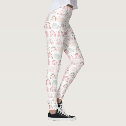 Pastel Rainbow-patroon Leggings (Rechts)