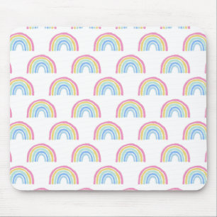 Pastel Rainbow-patroon Muismat