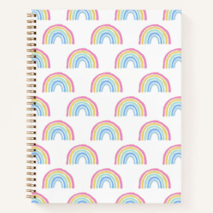 Pastel Rainbow-patroon Notitieboek