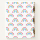 Pastel Rainbow-patroon Notitieboek (Achterkant)