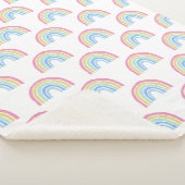 Pastel Rainbow-patroon Sherpa Deken (3/4)