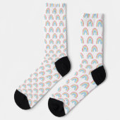 Pastel Rainbow-patroon Sokken (Links)