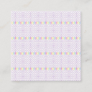 Pastel Rainbow Pattern Square Visitekaartje