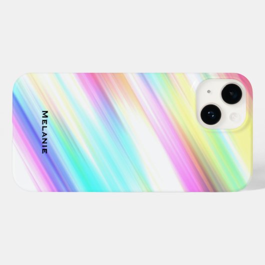 Pastel Rainbow-penseelstreken - Aangepast Case-Mate iPhone Case (Achterkant (horizontaal))