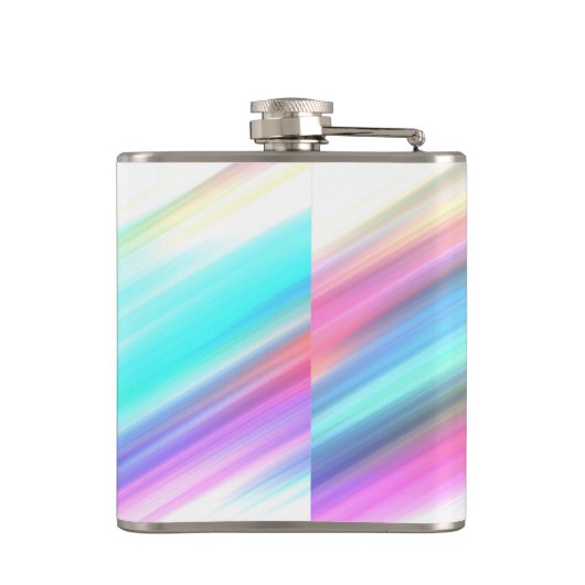 Pastel Rainbow-penseelstreken - Aangepast Heupfles (Achterkant)