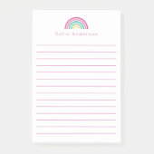 Pastel Rainbow, persoonlijk gelinkt Post-it® Notes (Voorkant)