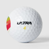 Pastel Rainbow Persoonlijke naam Golfballen (Logo)