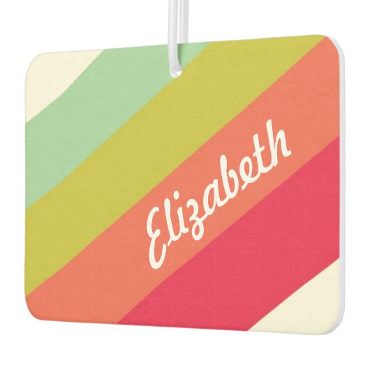 Pastel Rainbow Persoonlijke naam Luchtverfrisser (Links)