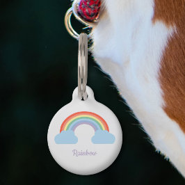 Pastel Rainbow Pet Tag Huisdierpenning