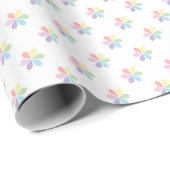 Pastel Rainbow Petal Bursts for Baby and Spring Cadeaupapier (Rol Hoek)
