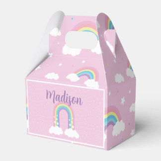 Pastel Rainbow Pink Favor Box Bedankdoosjes