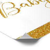 Pastel rainbow pink gold baby shower welcome sign poster (Hoek)