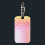 Pastel Rainbow Pink Gold Paars Glitter Monogram Bagagelabel<br><div class="desc">Pastel Gold,  Oranje,  roze Faux Folie Metallic Sparkle Glitter Brushed Metal Monogram Name and Initiaal Bag or Bagagelabel. Dit maakt de perfecte liefhebbende 16 verjaardag,  bruiloft,  vrijgezellenfeest,  verjaardagsdag,  baby shower of vrijgezellenfeest voor iemand die van luxe glam en stijl houdt.</div>