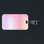 Pastel Rainbow Pink Gold Paars Glitter Monogram Bagagelabel<br><div class="desc">Rainbow Pastel - Gold,  Blush Pink Faux Folie Metallic Sparkle Glitter Brushed Metal Monogram Name and Initiaal Bag of Bagagelabel. Dit maakt de perfecte liefhebbende 16 verjaardag,  bruiloft,  vrijgezellenfeest,  verjaardagsdag,  baby shower of vrijgezellenfeest voor iemand die van luxe glam en stijl houdt.</div>