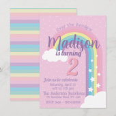 Pastel Rainbow Pink Kaart (Voorkant / Achterkant)