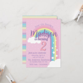 Pastel Rainbow Pink Kaart
