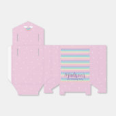 Pastel Rainbow Pink Mini Favor Box Bedankdoosjes (Uitgevouwen)