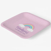 Pastel Rainbow Pink Plate Papieren Bordje (Gebogen)