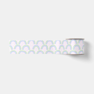 Pastel Rainbow Pink Satijnen Lint