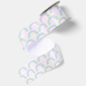 Pastel Rainbow Pink Satijnen Lint (Achterkant)