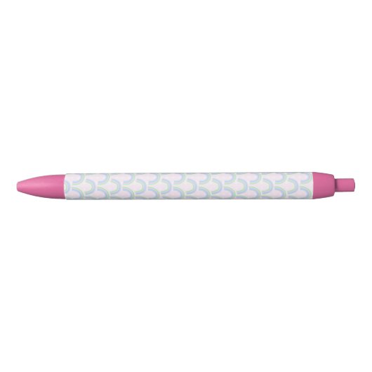 Pastel Rainbow Pink Zwarte Inkt Pen (Voorkant)