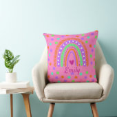 Pastel Rainbow Polka Dot School ,Schattige Back-to Kussen (Stoel)