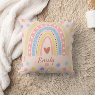 Pastel Rainbow Polka Dot School ,Schattige Back-to Kussen
