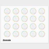 Pastel Rainbow Polka Dot Snoep Buffet Stickers (Vel)