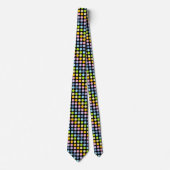Pastel Rainbow Polka Dots Black Stropdas (Voorkant)