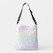Pastel Rainbow Polka Dots Crossbody Bag Tas (Achterkant)