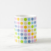 Pastel Rainbow Polka Dots Koffiemok (Center)