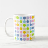Pastel Rainbow Polka Dots Koffiemok (Links)