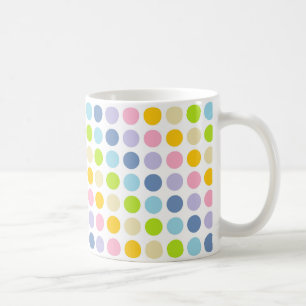 Pastel Rainbow Polka Dots Koffiemok