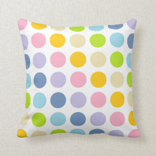 Pastel Rainbow Polka Dots Kussen