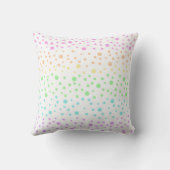 Pastel Rainbow Polka Dots Sierkussen (Achterkant)