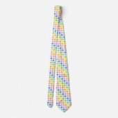 Pastel Rainbow Polka Dots Stropdas (Achterkant)
